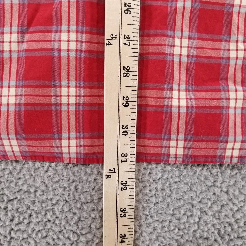 Southern Tide Shirt Mens Large Red Plaid Stretch Sport Classic Fit Button Down